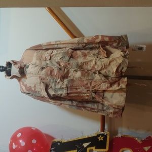 FREE PEOPLE Camouflage Print Jacket